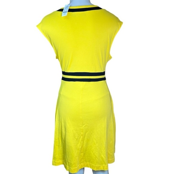New York & Company Petite Colorblock Accent Wrap Dress City Knits Yellow size L - Picture 6 of 16